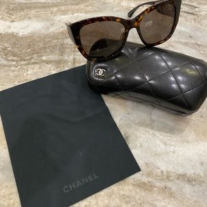 Chanel Sunglasses Tortoise Cat Eyes